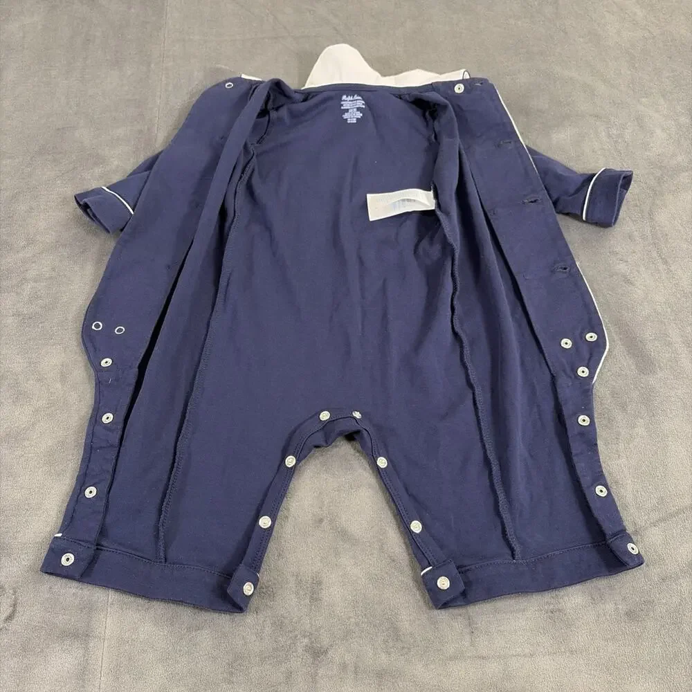 Ralph Lauren Baby Boy Cotton Double-Breasted Coverall Size 6 Months Charity